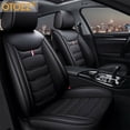 thumbnail image 3 of OTOEZ Car Seat Covers Full Set Leather Front and Rear Bench Backrest Seat Cover Set Universal Fit for Auto Sedan SUV Truck, 3 of 11