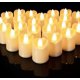 thumbnail image 1 of Homemory Paquete de 24 velas votivas parpadeantes sin llama, velas falsas eléctricas de más de 200 horas, candelita LED con pilas para bodas, exteriores, mesa, festivales (blanco cálido, batería inclu, 1 of 4