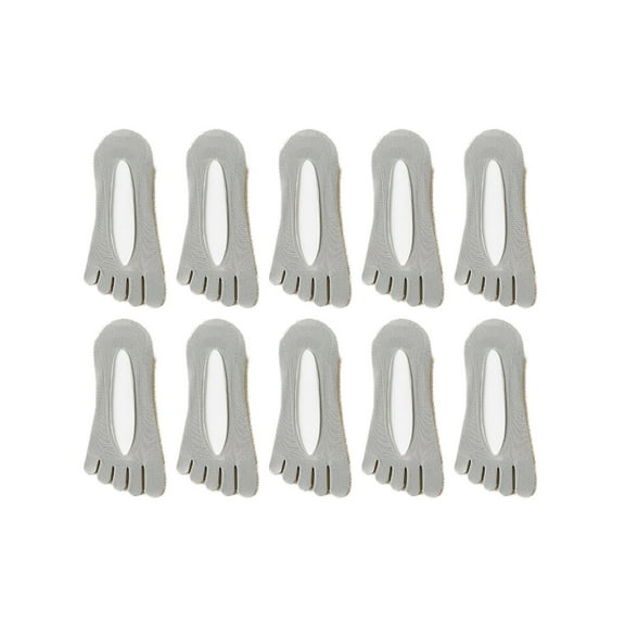 AUQ 10Pair Crew Socks,Velvet No Show Socks for Women,No Show Socks Womens,Gray