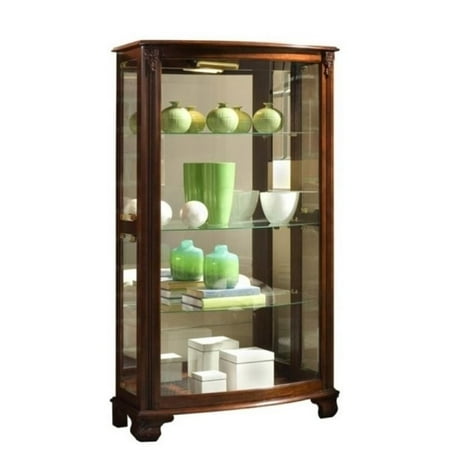 Cherry Carved Curio Cabinet - Beaumont Lane Curio Cabinet