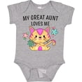 thumbnail image 3 of Inktastic My Great Aunt Loves Me with Cute Kitten and Flowers Boys or Girls Baby Bodysuit, 3 of 5
