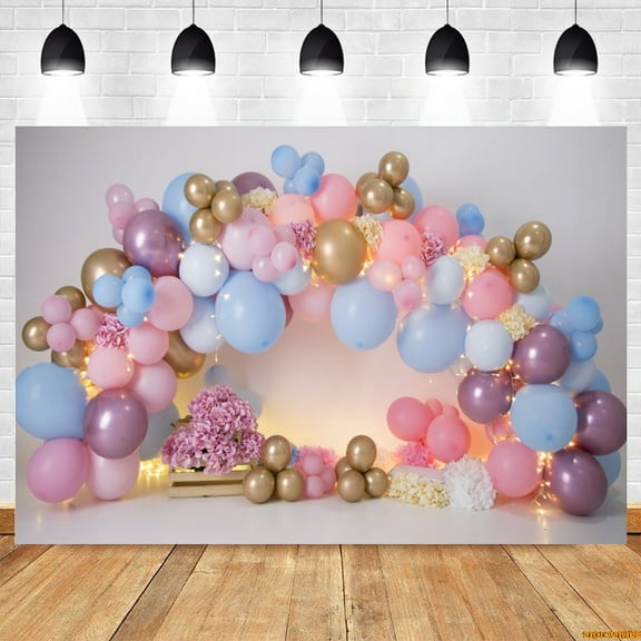 Newborn Baby Girl Boy Portrait Photography Backdrop r Arch Balloons Baby Shower 1st Birthday Party Background Photostudio