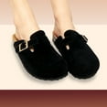 thumbnail image 5 of Chase & Chloe Women's Suede Clogs Adjustable Buckle Mules Cork Footbed Sandal Potato Shoes with Arch Support, 5 of 5
