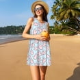 thumbnail image 3 of KLL Cute Rabbit Pattern Womens Summer Dresses 2025,Loose Round Neck Sleeveless Sundresses Tank Dresses with Pockets, 3 of 7