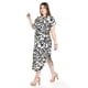 thumbnail image 2 of Vestido camisero estampado tropical Roman Fashion /Tallas Extras, 2619 (Negro) negro 40, 2 of 6