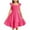 Hot Pink, variant on Bovxnpu Summer Girls Dresses, Girls Cotton Dress with Ruffle Sleeves, Girls Summer Dresses Cute Double Layer Ruffle Sleeve Smocked Flowy Dress 11 Years