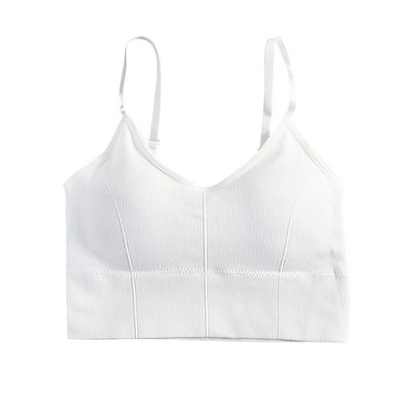 Tank With Built In Bra Womens Tank Tops Strap Stretch Cotton Camisole With Built In Padded Shelf Bra Small Color A Bras for Women Packs Sports Bras for Women Non Removable Pads Bandeau Sports Bra