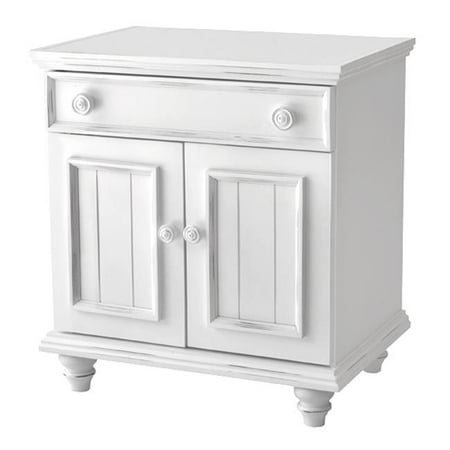 Notting Hill Nh Ns07 Bw Night Stand With 1 Drawer 2 Door 44 Bright White Walmart Canada