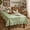Green, variant on Fennco Styles Farmhouse Dark Beige Gingham Ruffled Tablecloth, Cottage Plaid Dining Table Cover with Ruffle Edge, 56" X 120"