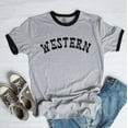 thumbnail image 2 of WESTERN Graphic Ringer Tee, 2 of 4