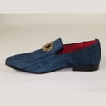 thumbnail image 6 of Mens AFTER MIDNIGHT Casual Comfort shoes Lion Ornament Faux Leather 6911 Denim, 6 of 8