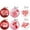 Red, variant on 12 Pcs Valentines Day Ball Ornaments 2.36 Inch Red Pink White Valentines Day Letter Hanging Decorations Balls Hanging Pendants for Tree Valentine's Day Party Supplies Decorations
