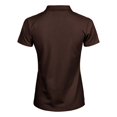 thumbnail image 2 of Tee Jays- Polo de manga corta Luxury elástico para mujer (Marrón chocolate), 2 of 2