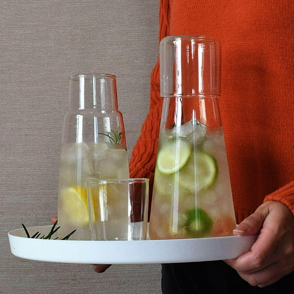 pitrice Carafe Water Jar Containers Clear Fridge Juice Jug for Milk Juice 800ml