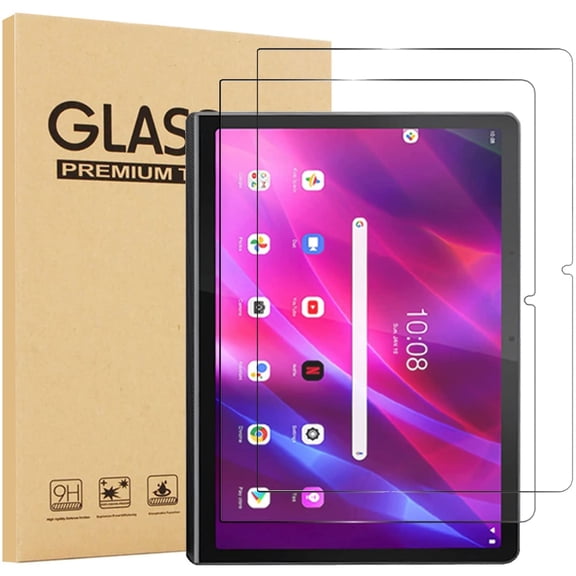 [2 Pack] EpicGadget Glass Screen Protector for Lenovo Yoga Tab 11 (YT-J706F) 11" Tablet - Ultra HD Clear Anti Scratch 9H Hardness Tempered Glass Screen Film for Lenovo Yoga Tab 11 Inch Display