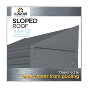 Yardsaver® 4 X 10 Ft Steel Storage Shed Pent Roof Eggshell