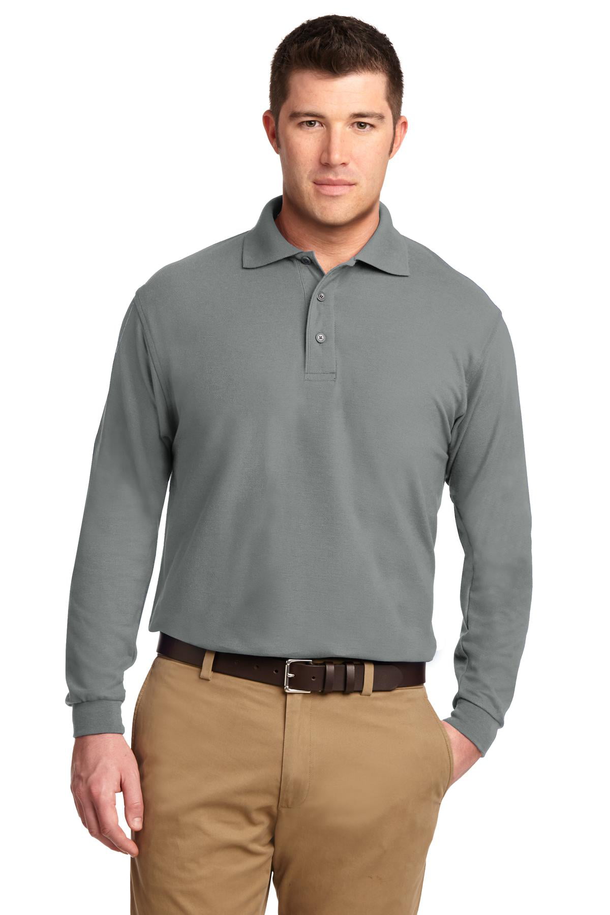 Port Authority Long Sleeve Silk Touch Polo K500LS Mens 