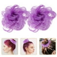thumbnail image 3 of KAKOWELY 2 piezas de moños desordenados, coleteros rizados, moños de pelo sintético para mujer, coleteros, 3 of 4