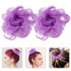 thumbnail image 3 of KAKOWELY 2 piezas de moños desordenados, coleteros rizados, moños de pelo sintético para mujer, coleteros, 3 of 4