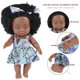 thumbnail image 3 of Muyoka Muñecas negras de 25 cm, muñeca de piel negra africana, juguete de simulación de silicona, muñeca negra de juguete con ropa y horquilla, muñeca negra realista para niña, juguete para regalo Muyoka Hogar, 3 of 7