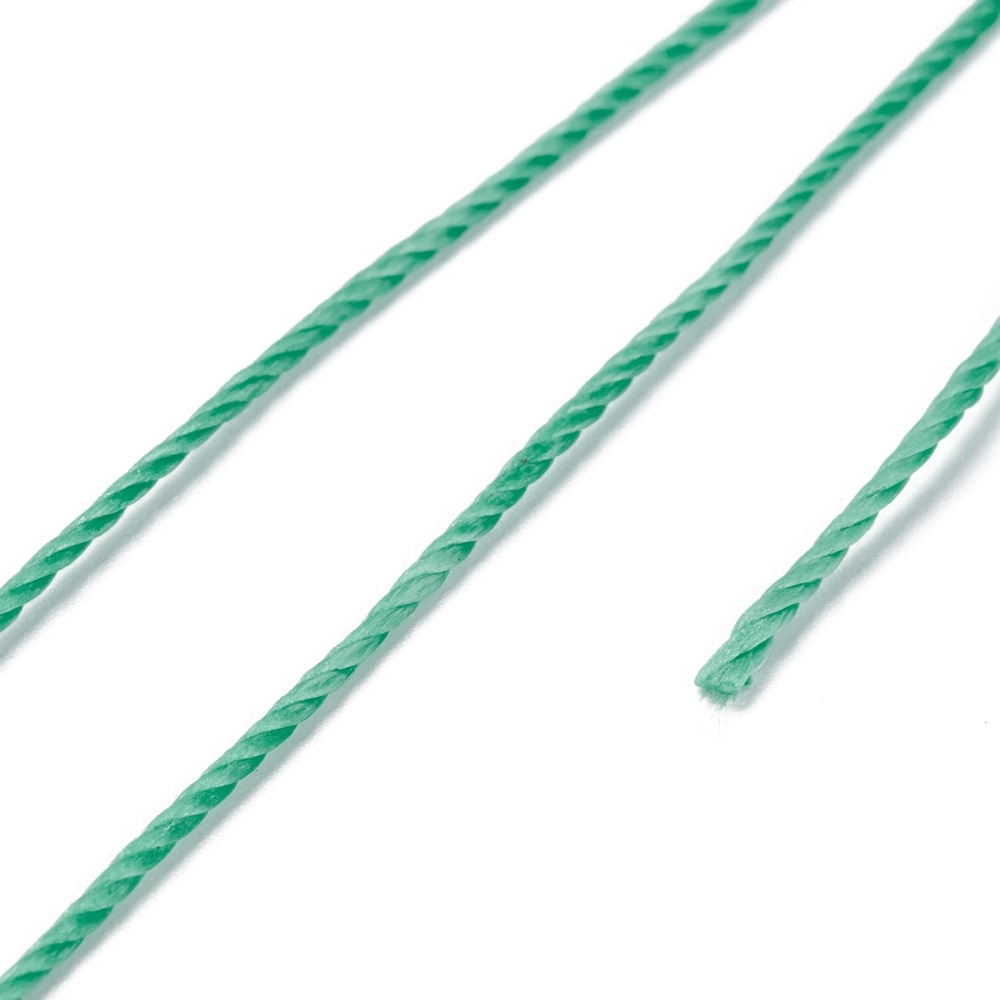 5rolls Round Waxed Polyester Thread String Micro Macrame Cord Twisted Cord for Leather Sewing Stitching Turquoise 0.8mm about 54.68 Yards(50m)/Roll