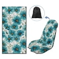 thumbnail image 5 of Xixirimido Car Seat Cover Towel Sweatproof Gym Seat Protector with Non-Slip Backing Universal Fit Front Seat Mat for Sports, Beach, Swimming, Teal Daisy Flower, 5 of 8