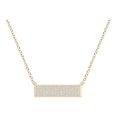 thumbnail image 2 of ANGARA Natural Diamond Horizontal Bar Pendant in 14K Yellow Gold for Women (Size-1.05mm| Color-H| Clarity-SI2) | April Birthstone, Anniversary, Jewelry Gift for Women | Natural Diamond Necklace, 2 of 7