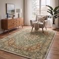 thumbnail image 4 of GENIMO 8'x10' Area Rug for Living Room, Large Machine Washable Non Slip Low Pile Rug for Bedroom Dining Room, Vintage Persian Diamond, Earthy Sage, 4 of 5