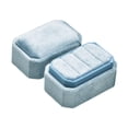 thumbnail image 2 of Joyero de terciopelo, caja para anillos, portátil, regalo, estuche decorativo para joyas. Azul claro, 2 of 9