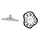thumbnail image 1 of Decoración de pared con pergaminos,Decoración de pared con pergamino,arte rústico de metal.,Reloj de pared,Reloj de pared interior con números romanos nórdicos,Relojes distorsionados Reloj, 1 of 8