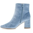 thumbnail image 3 of Journee Womens Hazara Square Toe Block Heel Ankle Booties, Widths Available, 3 of 10