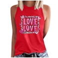 thumbnail image 2 of UPPADA Débardeurs Grande Taille pour Femmes, T-Shirts Graphiques Sans Manches Décontractés, T-Shirts Surdimensionnés, T-Shirts Graphiques Sans Manches, Rouge, S, 2 of 4