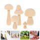 thumbnail image 3 of 5pcs Unfinished Mushroom Ornaments Kids DIY Mushrooms Wooden Mushrooms, 3 of 3