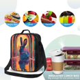 thumbnail image 4 of Disketp Neon Rabbit In Archway Bolsa Térmica Estampada para Almuerzo, Lonchera para Hombres y Mujeres Adultos, 4 of 7