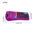 thumbnail image 2 of Uxcell Small Pocket Calculator Home Office Handheld Calculators 8 Digit Display Purple 2 Pack, 2 of 6