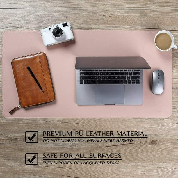 Knodel Dual-Sided Desk Mat, New Design Desk Pad, Upgrade Sewing PU Leather Desk  Blotter Protector, Mouse Pad, Writing 