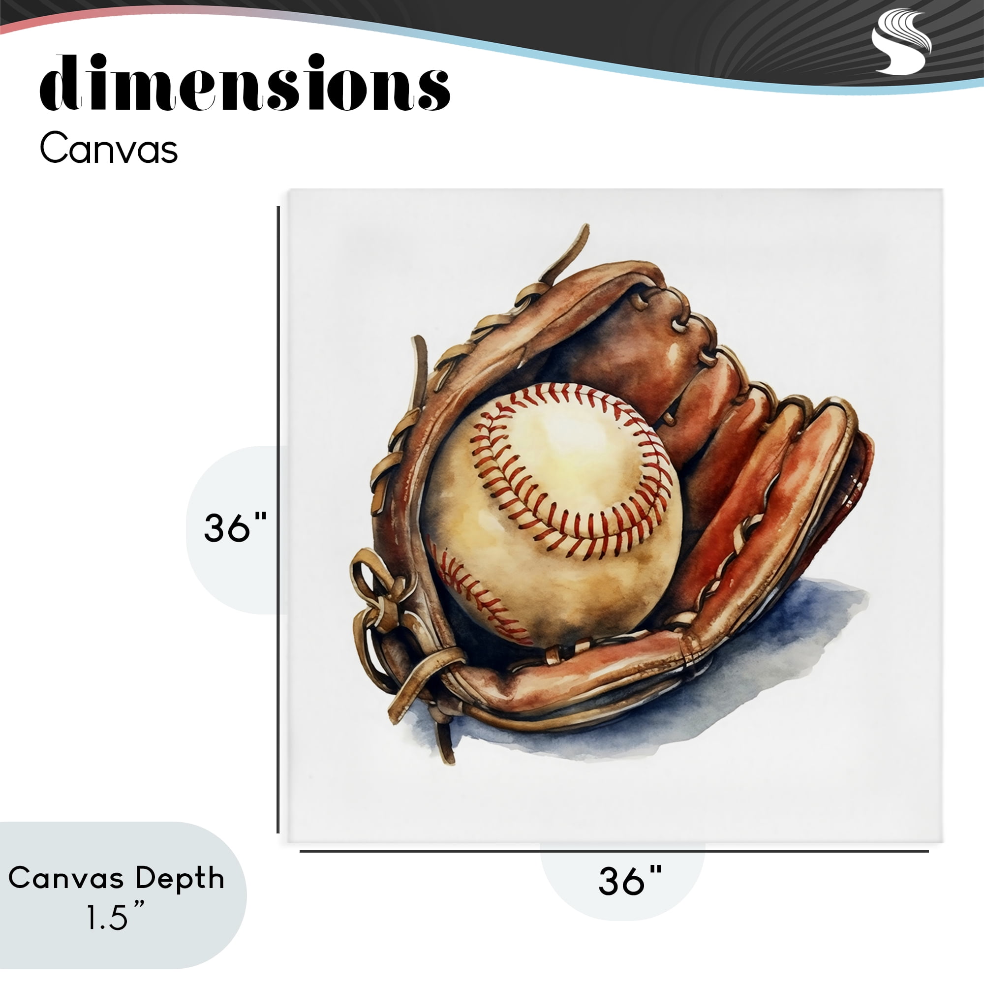 Stupell Industries Glove & Ball in Leather Canvas Wall Art, design by Creative Studio