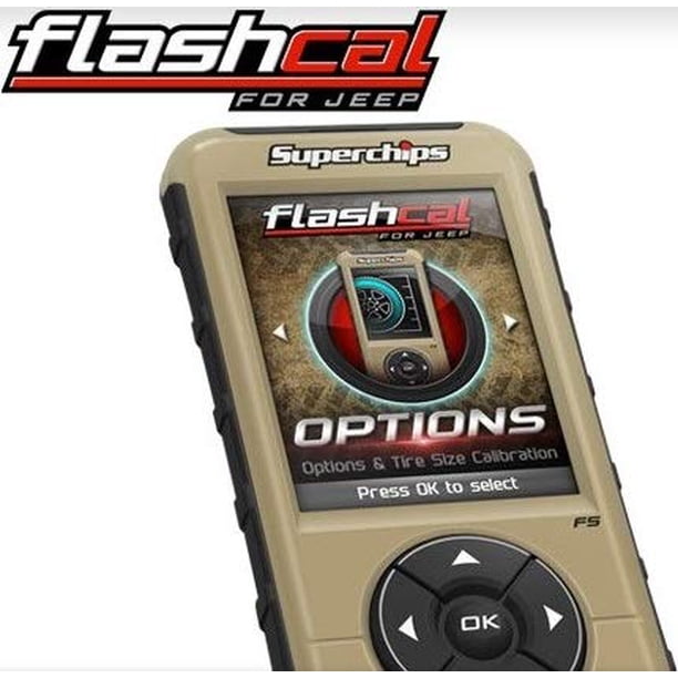 Sintonizador de cabina Superchips Flashcal F5 de gasolina para Jeep JK Wrangler 2007-2018