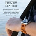 thumbnail image 3 of Kansas State Premium Leather Unisex Watch Band for Apple Watch - 38/40/41mm (42mm Series 10) Short Tan by Affinity Bands, 3 of 5