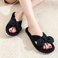 thumbnail image 6 of Taqqpue Open Toe Slipper for Women Women Fashionable Casual Winter Open Toe Home Friendly Soft Cotton Flat Slippers Fuzzy House Slippers Gift for Women, 6 of 6