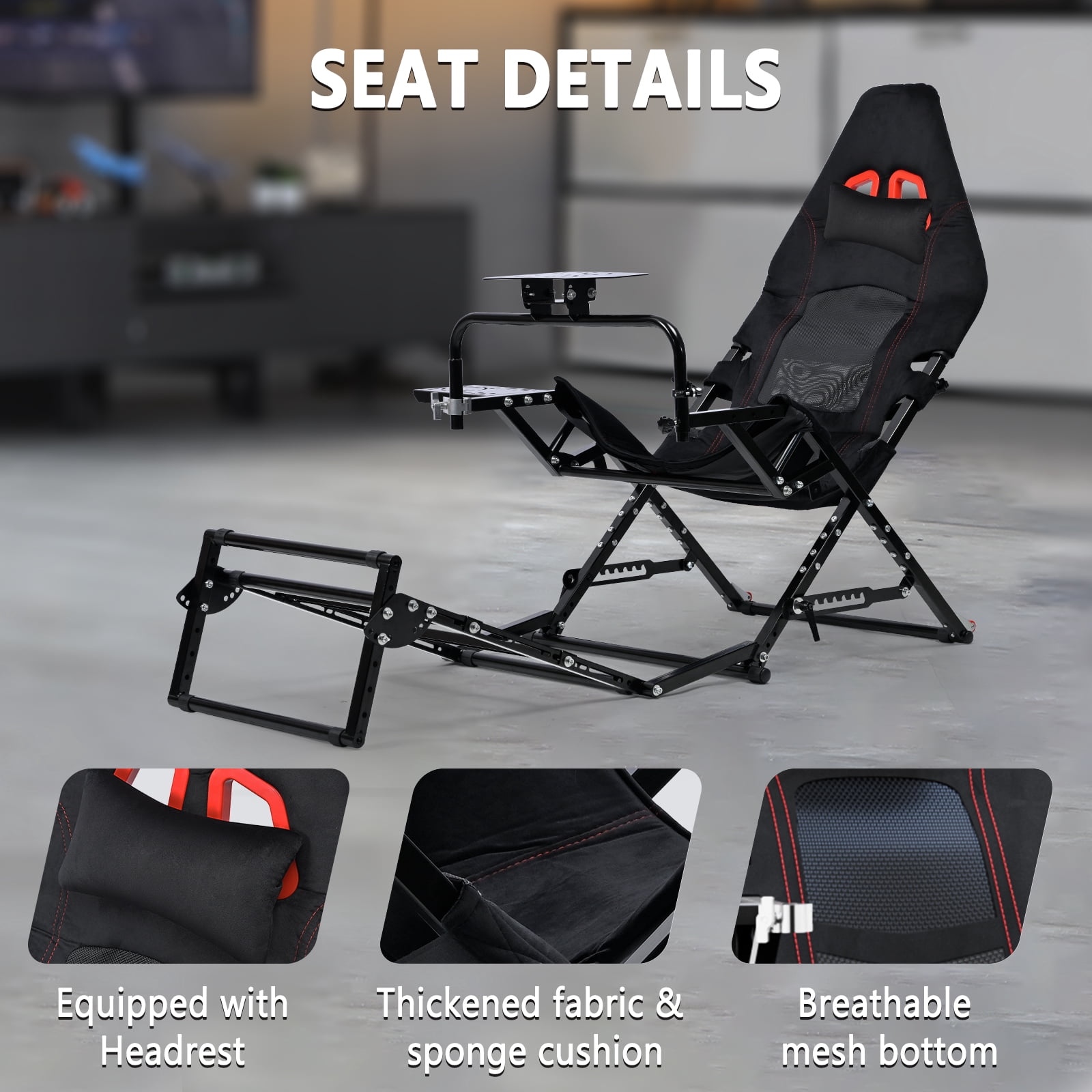 Marada Foldable Racing Sim Marada Foldable Racing Simulator Cockpit Wheel Stand Philippines | Ubuy