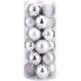 thumbnail image 1 of 24Pcs Christmas Tree Balls Decorations Shatterproof Thanksgiving Wedding Parties Mini Tree Decor Ornaments (24pcs/1Box, Silver), 1 of 8