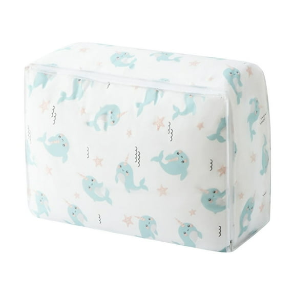 Needhep Clear Stackable Storage Bins With Lids Dormitory Small Storage Bins With Lids, Clear Stackable Storage Bins, Water Tight Storage Box, Clothes Blanket Box for Home (Sky Blue)