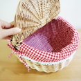 thumbnail image 4 of Tapa, asa y revestimientos para divertirse al aire libre: perfectos para picnics, fiestas y barbacoas Cesta de picnic de mimbre tradicional, 4 of 7