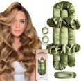 thumbnail image 1 of BLINKEEN Set De Rizadores Jumbo Sin Calor - Rizos Satinados Sin Calor Durante La Noche, Diadema Con Rizador Jumbo, Rizadores Sin Calor Para Dormir (Verde Musgo), 1 of 6