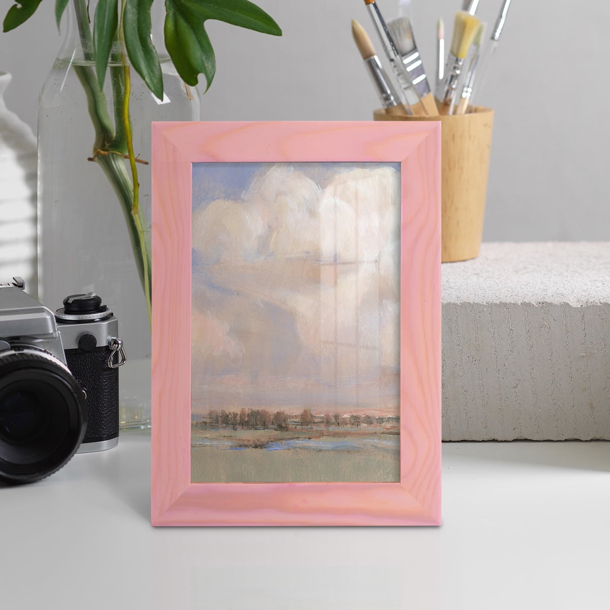 Billowing Clouds II - Framed Print w/glass - Sunset Pink