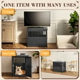 thumbnail image 6 of Bifanuo Dog Crate, Decorative Plastic Kennel with Locking Latch for Small to Medium Breeds, Indoor, Black, 6 of 9