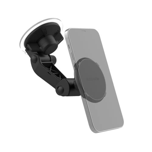 ROKFORM - Adjustable Magnetic Windshield Phone Holder, Compatible with MagSafe Phone Cases and Cases, Strong Suction Cup, 210Â° Tilt, 360Â° Rotation