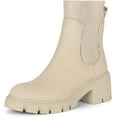 thumbnail image 5 of Yazi Women's Chelsea Platform Ankle Boots Elastic Chunky Heel Lug Sole Booties, 5 of 14