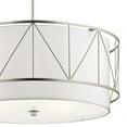 thumbnail image 2 of 4 Light Contemporary Geometric Cage Drum Pendant Light Fixture with Satin Etched Glass-Classic Gold Finish Bailey Street Home 147-Bel-4187458, 2 of 10